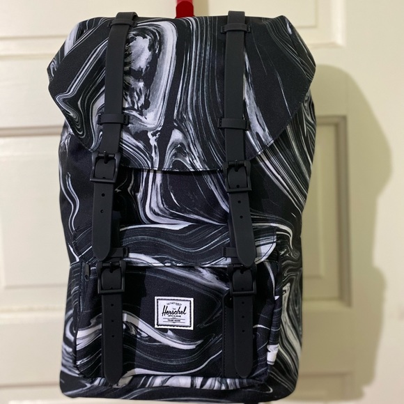 Herschel Supply Co. Little America Mid Volume Backpack 17L In Paint Black/White - Picture 8 of 13